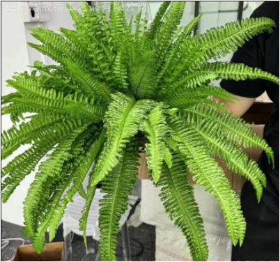 Faux Fern Plant Insert UV-Resistant PVC Greenery for Pots Hanging Baskets Indoor Outdoor Adjustable No-Water Decoration