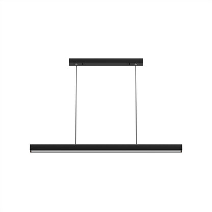Hanging Light Fixture for Kitchen Island & Dining Room | Wood & Metal Linear Bar 31.5-71 in | Height-Adjustable Overhead LED | Remote-Contro