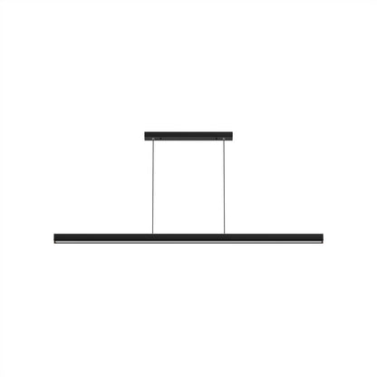 Hanging Light Fixture for Kitchen Island & Dining Room | Wood & Metal Linear Bar 31.5-71 in | Height-Adjustable Overhead LED | Remote-Contro