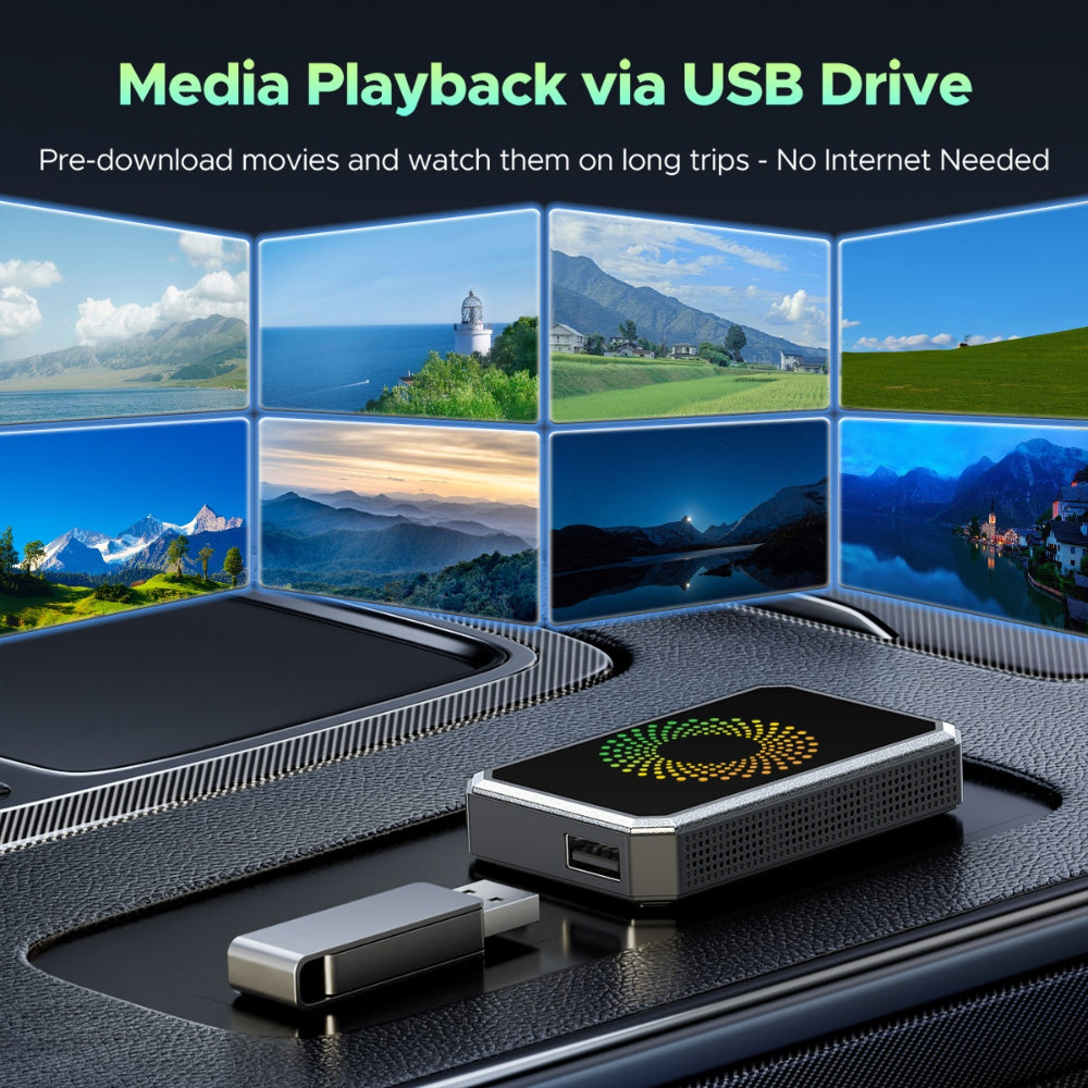 Smart Stream | Wireless Carplay Adapter with Quick Setup | Bluetooth Connectivity for Effortless Media Streaming