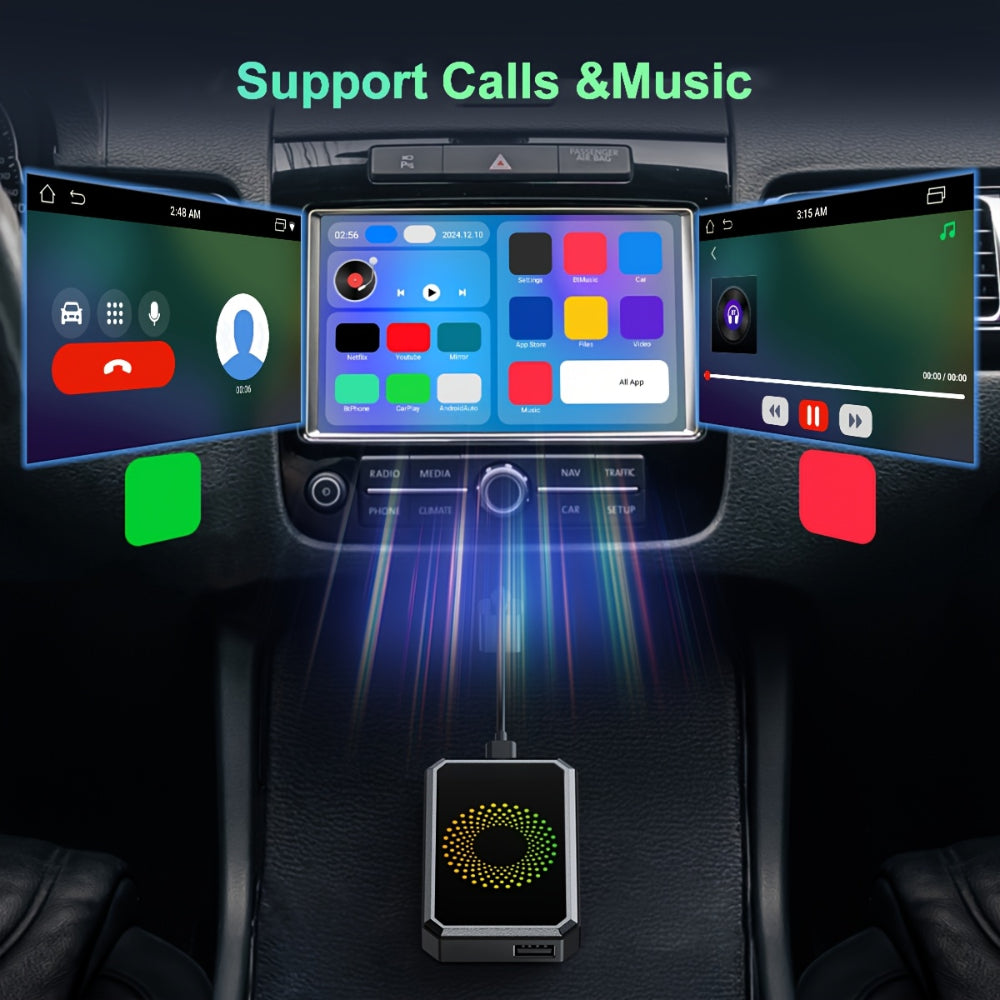 Smart Stream | Wireless Carplay Adapter with Quick Setup | Bluetooth Connectivity for Effortless Media Streaming