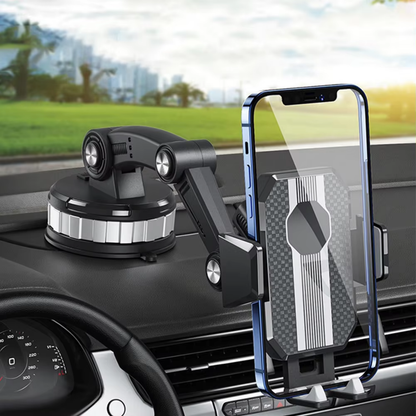 Car Phone Mount with Strong Suction Cup, 360° Rotating, One-Hand Use