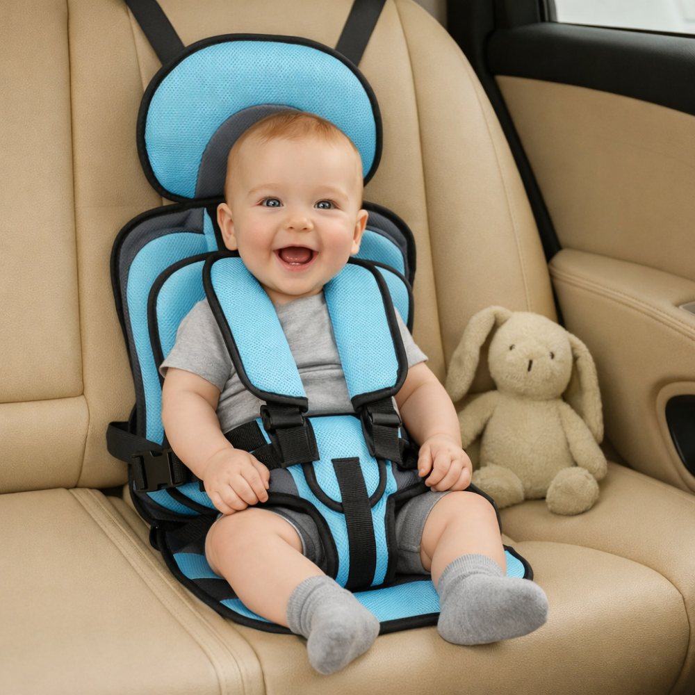 Booster Car Seat for Toddler, Portable Car Seat Booster with 5 Point Harness, Lightweight Foldable Booster Seat
