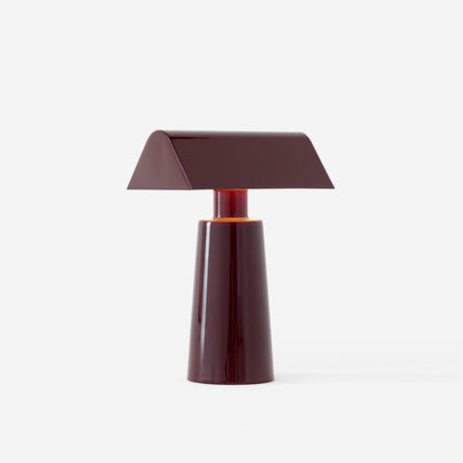LED Desk Lamp with USB Charging Port – Touch Control, 3 Light Temperatures, Adjustable Steel Reading Light for Office, Bedroom, Study – Red,