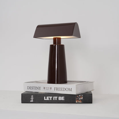 LED Desk Lamp with USB Charging Port – Touch Control, 3 Light Temperatures, Adjustable Steel Reading Light for Office, Bedroom, Study – Red,