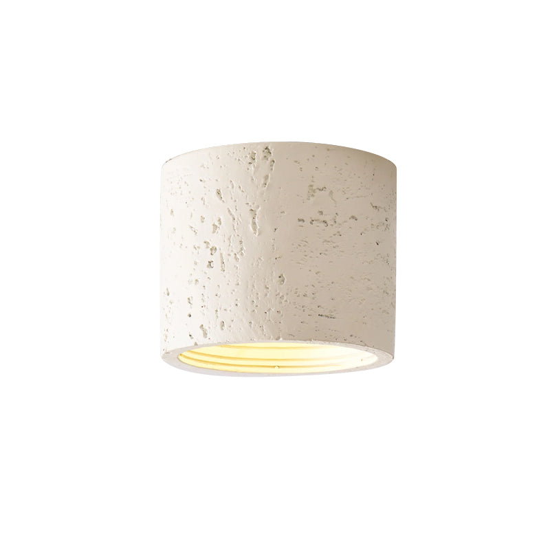 Flush Mount LED Light Fixture Set of 2 Composite Material Small Profile 5.5 Inch Warm Lighting for Kitchen Dining Room Hallway Apartment Bla