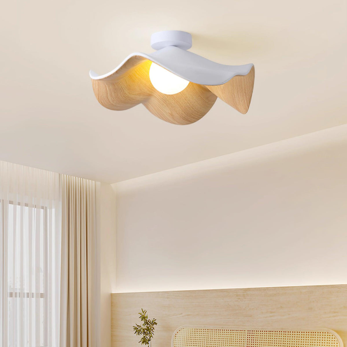 Adjustable Pendant Light with Metal & Resin Shade for Living Room, Bedroom, Dining Room | Modern Flush Mount Ceiling Fixture | 59 in Drop