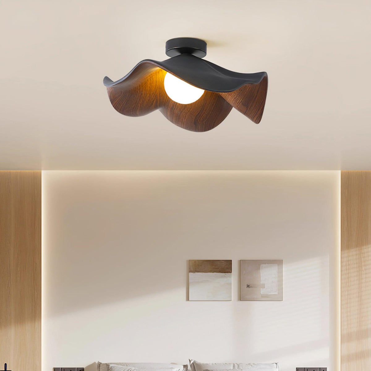 Adjustable Pendant Light with Metal & Resin Shade for Living Room, Bedroom, Dining Room | Modern Flush Mount Ceiling Fixture | 59 in Drop