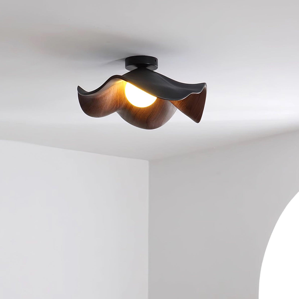 Adjustable Pendant Light with Metal & Resin Shade for Living Room, Bedroom, Dining Room | Modern Flush Mount Ceiling Fixture | 59 in Drop