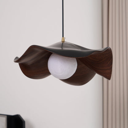 Hanging Fixture with Botanical Motif in Resin for Kitchen & Dining Areas 11-Inch Round Globe with Textured Surface Adjustable Drop Cord Fits