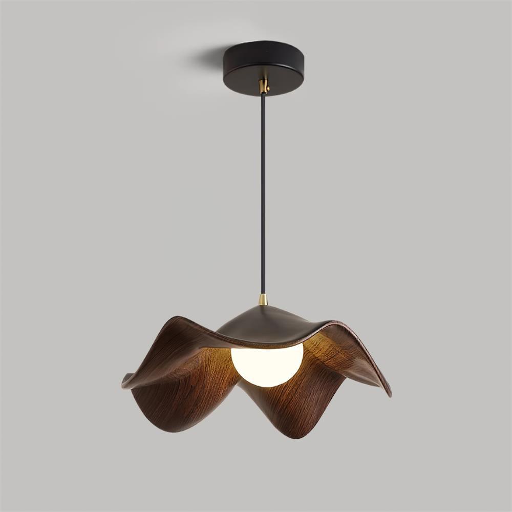 Hanging Fixture with Botanical Motif in Resin for Kitchen & Dining Areas 11-Inch Round Globe with Textured Surface Adjustable Drop Cord Fits