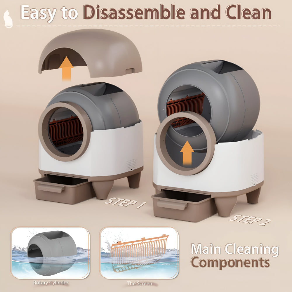 Smart Litter Box | Automatic Self-Cleaning Cat Litter Box with App Control | Odor Control for Cleaner Homes
