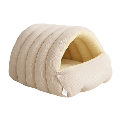 Ortekor Cavina | Plush Pet Cave Bed with Adjustable Design | Cozy Retreat for Cats