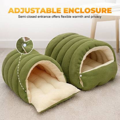 Ortekor Cavina | Plush Pet Cave Bed with Adjustable Design | Cozy Retreat for Cats