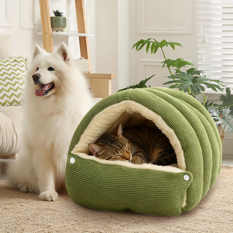 Ortekor Cavina | Plush Pet Cave Bed with Adjustable Design | Cozy Retreat for Cats