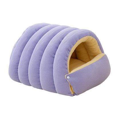 Ortekor Cavina | Plush Pet Cave Bed with Adjustable Design | Cozy Retreat for Cats