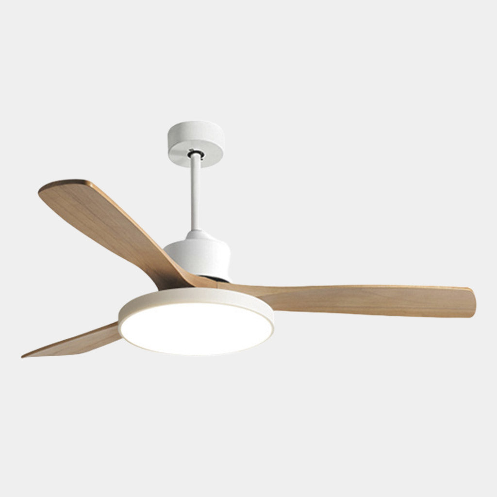 Low Profile Ceiling Fan with LED Light 36 inch Remote Control Whisper Quiet DC Motor Wood Blade for Bedroom Living Room Dining Room Semi Flu