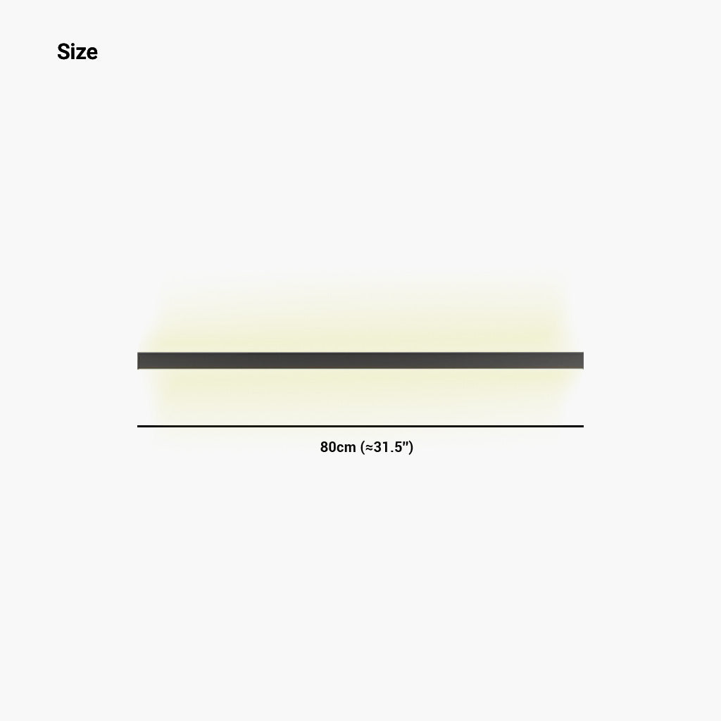 LED Flush Mount Ceiling Light Bar Iron 24 Inch Linear Strip Fixture Black White for Living Room Bedroom Hallway Kitchen Office Contemporary