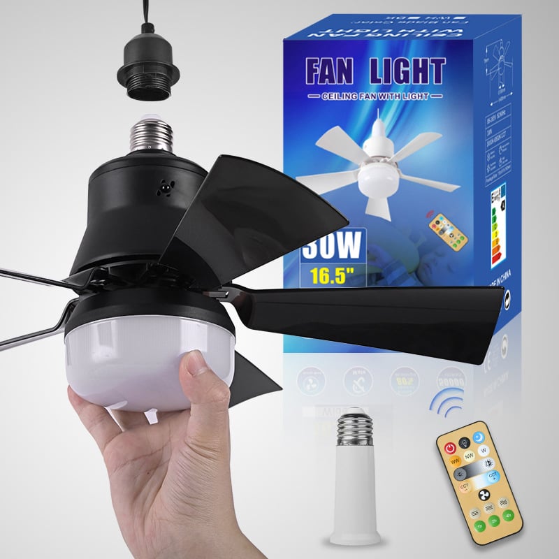 Ceiling Fans with Lights | Portable Fan & Light Combo with Remote Control | Easy Installation for Instant Comfort