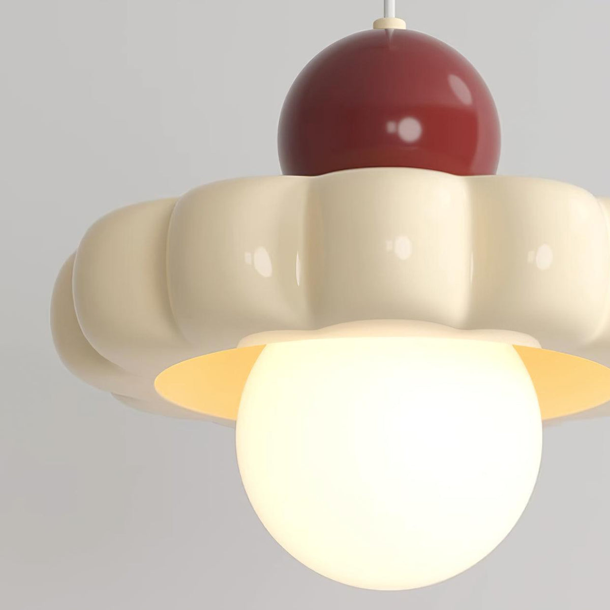 Retro Globe Pendant Light with Curved Shade – G9 Socket Ceiling Fixture for Dining Room Kitchen Bedroom – Adjustable Hanging Lamp Modern