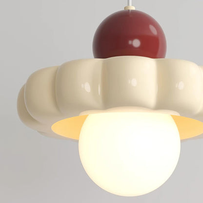 Retro Globe Pendant Light with Curved Shade – G9 Socket Ceiling Fixture for Dining Room Kitchen Bedroom – Adjustable Hanging Lamp Modern