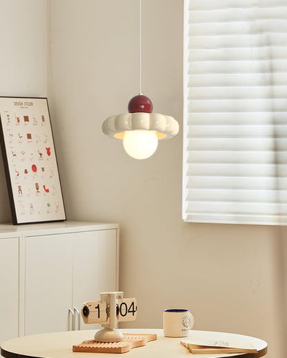 Retro Globe Pendant Light with Curved Shade – G9 Socket Ceiling Fixture for Dining Room Kitchen Bedroom – Adjustable Hanging Lamp Modern