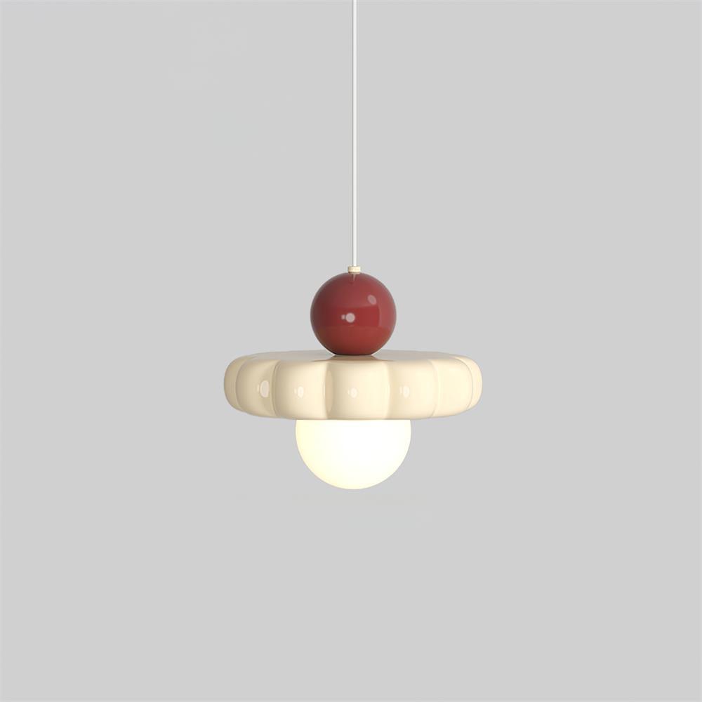 Retro Globe Pendant Light with Curved Shade – G9 Socket Ceiling Fixture for Dining Room Kitchen Bedroom – Adjustable Hanging Lamp Modern