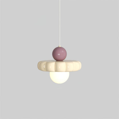 Retro Globe Pendant Light with Curved Shade – G9 Socket Ceiling Fixture for Dining Room Kitchen Bedroom – Adjustable Hanging Lamp Modern