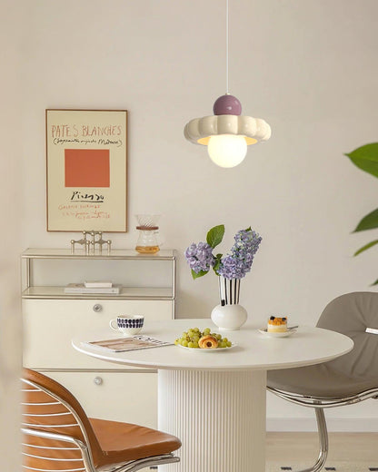 Retro Globe Pendant Light with Curved Shade – G9 Socket Ceiling Fixture for Dining Room Kitchen Bedroom – Adjustable Hanging Lamp Modern