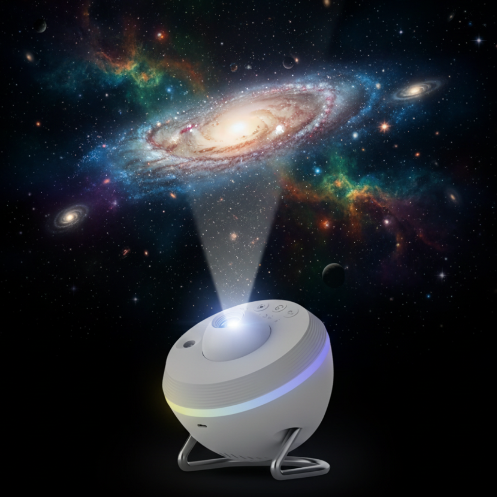 Galaxy Projector, Star Projector for Bedroom and Kids Room, Galaxy Light with Adjustable Angle and Sleep Timer