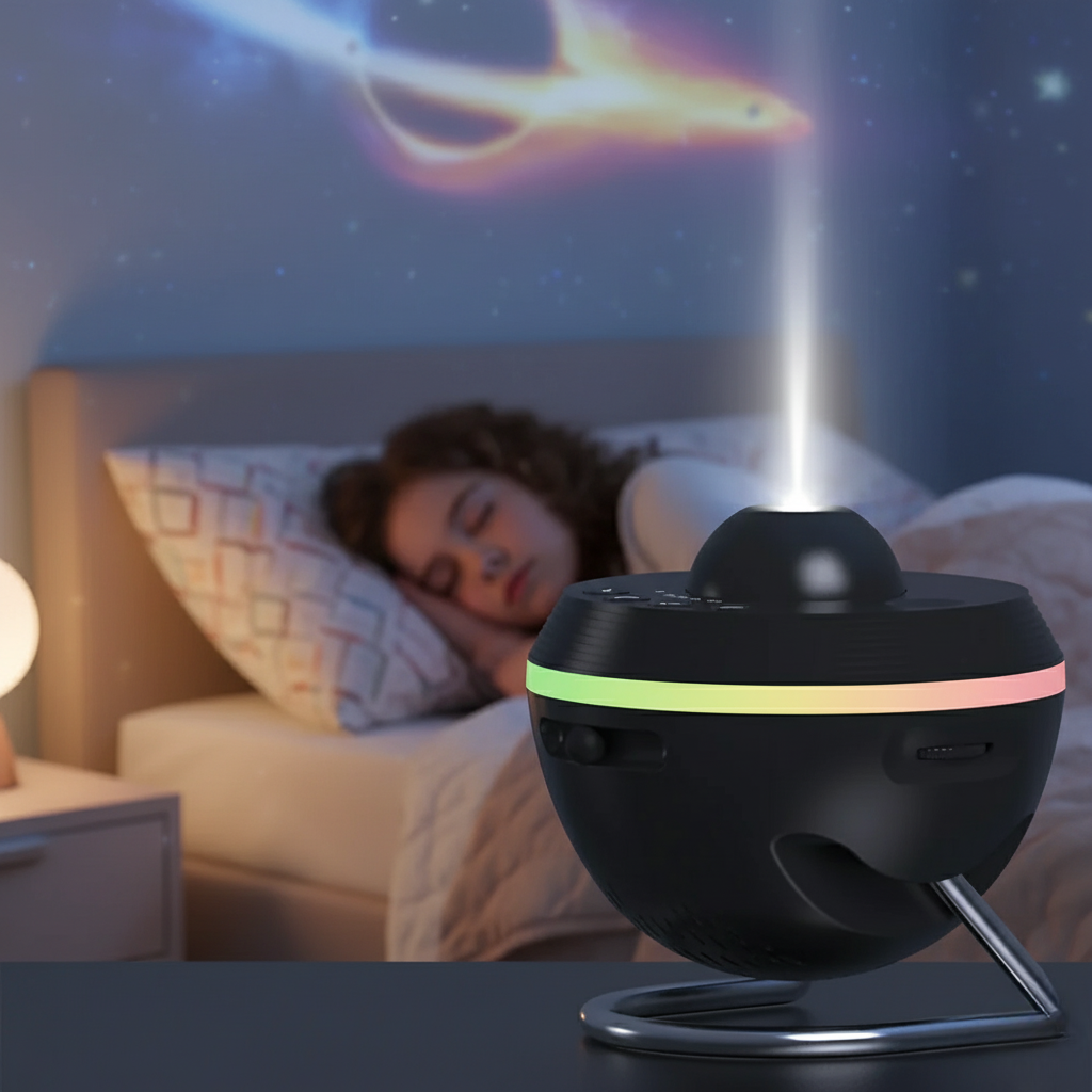 Galaxy Projector, Star Projector for Bedroom and Kids Room, Galaxy Light with Adjustable Angle and Sleep Timer