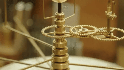 Celestial Brass | Solar System Orrery with Manual Rotation | Elegant Desktop Model for Educational Display