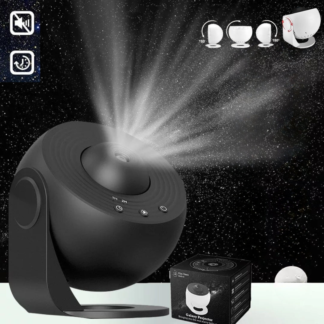 Rotating Galaxy Projector Night Light, Nebula Projector with Interchangeable HD Films, USB Star Light for Bedroom