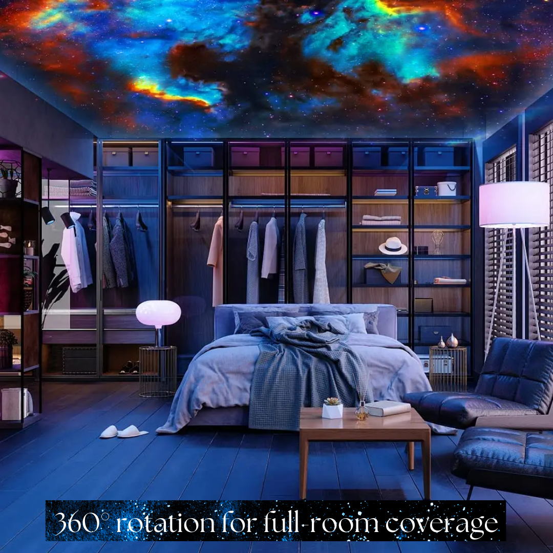 Rotating Galaxy Projector Night Light, Nebula Projector with Interchangeable HD Films, USB Star Light for Bedroom