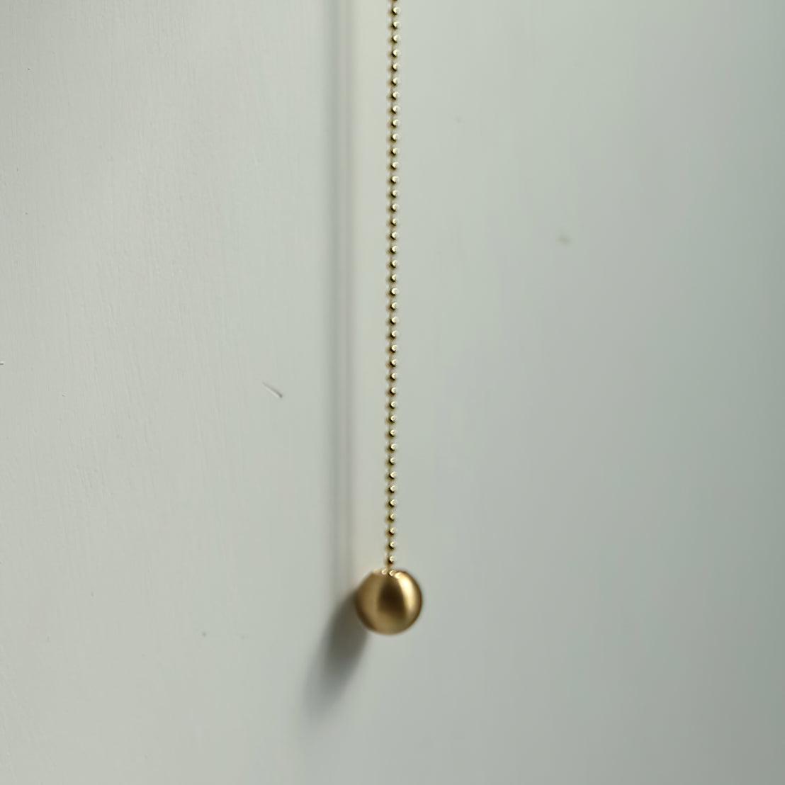 Swing Arm Reading Sconce with Ceramic Shade | Rotatable Bedside Wall Fixture with Pull Chain Switch | Modern Brass Task Light for Bedroom