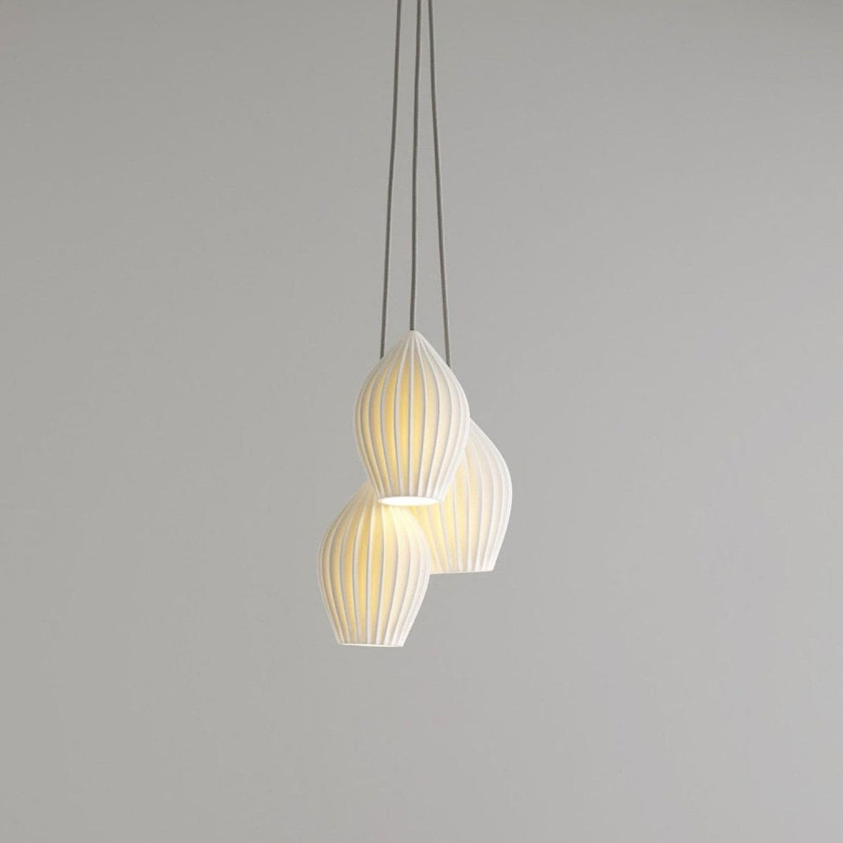 Ceramic Hanging Light Fixture White Ribbed Shade E14 Socket for Kitchen Island Dining Room Table Ceiling Adjustable Cord