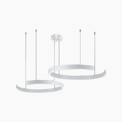 Dimmable LED Ring Ceiling Light Fixture Modern Aluminum Multi-Ring Chandelier for Dining Room Kitchen Island Living Room Bedroom Adjustable