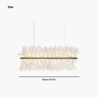 Sparkling Glass Crystal Ceiling Fixture Multi-Head Round & Rectangular LED Overhead Lighting for Dining Room Living Room Entry Hall Foyer Be