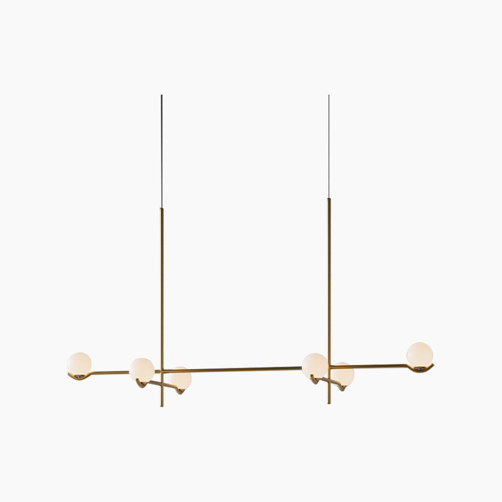 Multi-Globe Hanging Fixture with Adjustable LED Lighting for Dining Areas, Bedrooms & Entryways – Metal Frame with Glass Spheres in Black or