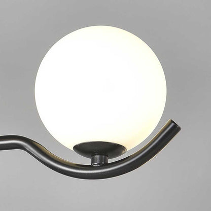 Multi-Globe Hanging Fixture with Adjustable LED Lighting for Dining Areas, Bedrooms & Entryways – Metal Frame with Glass Spheres in Black or