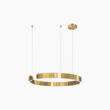 Dimmable LED Ring Ceiling Light Fixture Modern Aluminum Multi-Ring Chandelier for Dining Room Kitchen Island Living Room Bedroom Adjustable