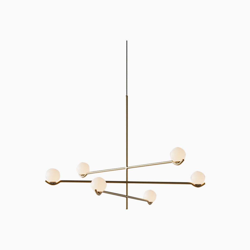 Multi-Globe Hanging Fixture with Adjustable LED Lighting for Dining Areas, Bedrooms & Entryways – Metal Frame with Glass Spheres in Black or