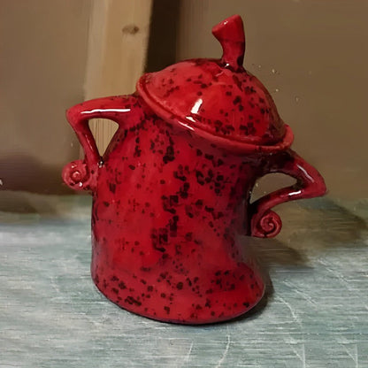 Sculptural Hands-On-Hips Storage Jar with Lid – Resin Character Canister for Cookies, Treats & Dry Goods – Modern Kitchen Countertop