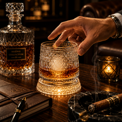 SpinSpirit™ – Crystal Whiskey Glass