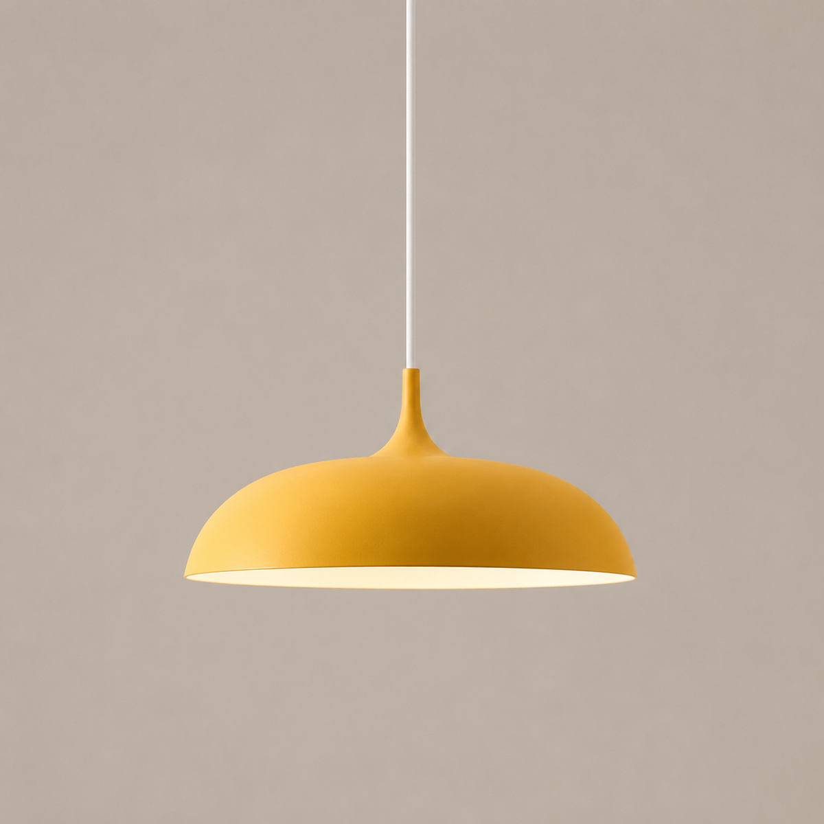 Dome Pendant Light with Adjustable Cord – Aluminum & Wood Accent for Dining Room, Kitchen Island & Reading Nook