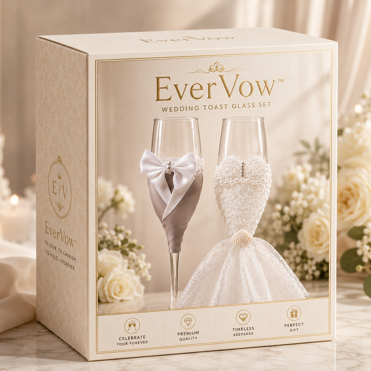 EverVow™ – Wedding Toast Glass Set