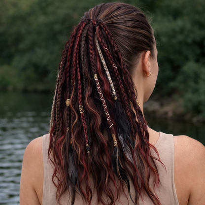 Boho Hair Extension Ponytail with Beads & Shells – Instant Festival Look for Women