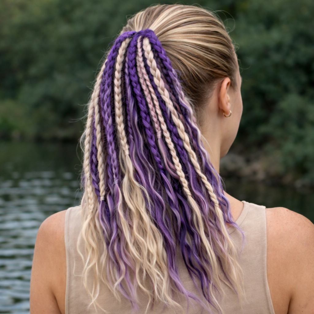 Boho Hair Extension Ponytail with Beads & Shells – Instant Festival Look for Women