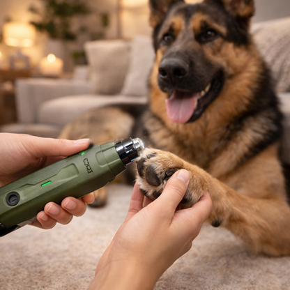 GroomPro | Dog Nail Grinder with 6 Speed Settings & Whisper-Quiet Technology | Ergonomic Design for Safe Pet Grooming