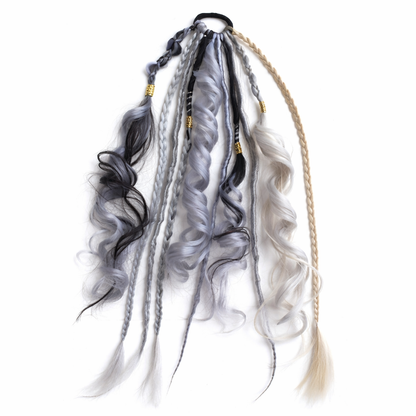 Boho Hair Extension Ponytail with Beads & Shells – Instant Festival Look for Women